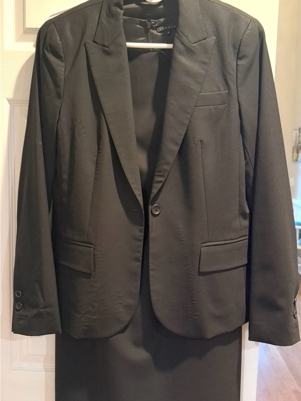 Theory Black Single-Button Women's Blazer Jacket